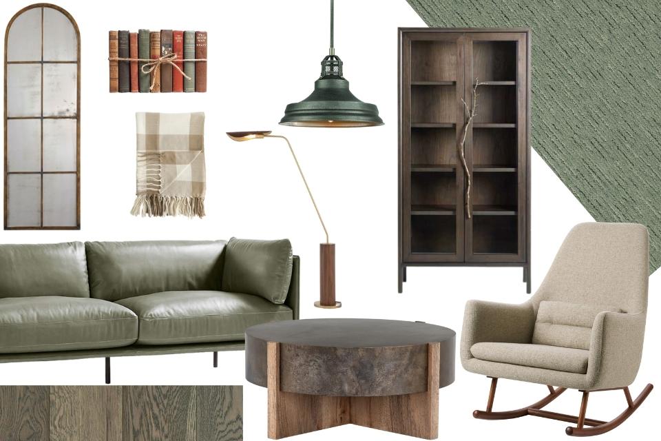 rustic cabincore featuring Elk Home, Pottery Barn and CB2